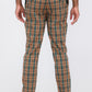 Plaid Slim Fit Trouser Pants