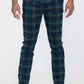Plaid Slim Fit Trouser Pants