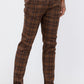 Plaid Slim Fit Trouser Pants