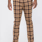 Plaid Slim Fit Trouser Pants
