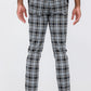 Plaid Slim Fit Trouser Pants