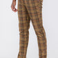 Plaid Slim Fit Trouser Pants