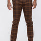 Plaid Slim Fit Trouser Pants