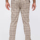 Plaid Slim Fit Trouser Pants