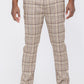 Plaid Slim Fit Trouser Pants