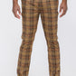 Plaid Slim Fit Trouser Pants
