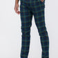 Plaid Slim Fit Trouser Pants
